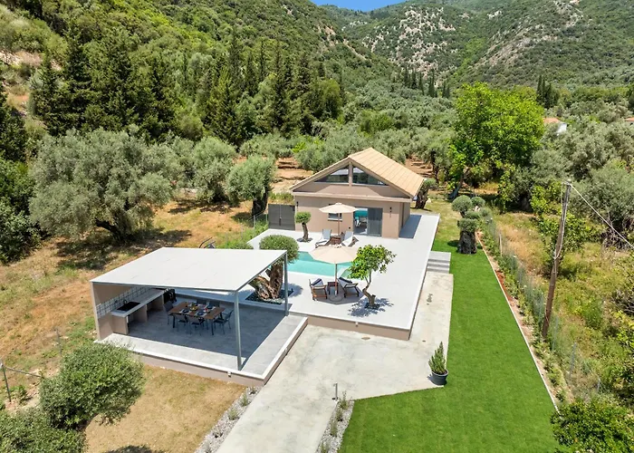 Luxury Waterfalls Villa Nidri Privet Pool Jaccuzi
